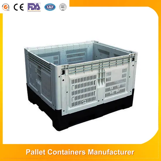Factory 1210e Large Heavy and Durable Customized Fruit Foldable Storage Plastic Pallet Box